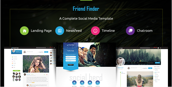 Friend Finder: HTML5 Website Templates