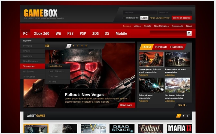 Gaming Website PSD, 9,000+ High Quality Free PSD Templates for Download