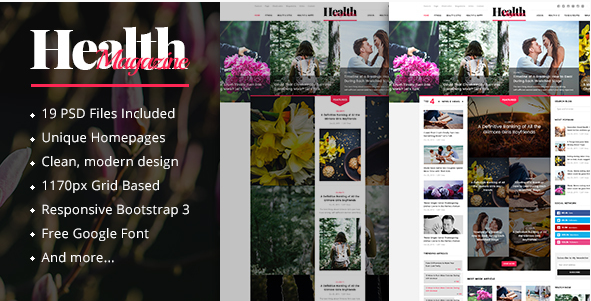 HealthMag: Magazine PSD Design Templates