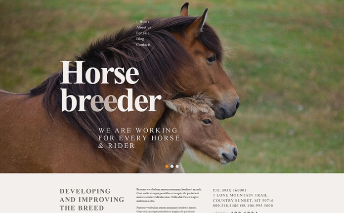 Horse Breeder WordPress Theme
