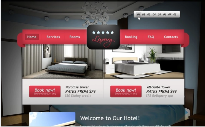 Luxury Hotels PSD Template