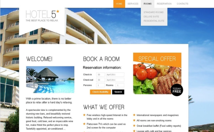 Hotels PSD Template