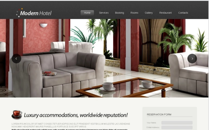 Hotel PSD Design Templates