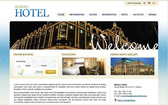 Hotel PSD Design Templates