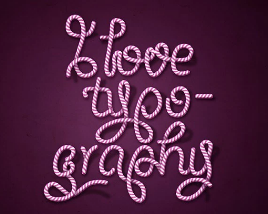 How to create candy cane typography