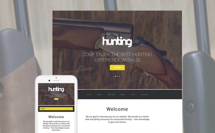 Hunting Club: Responsive WordPress Themes