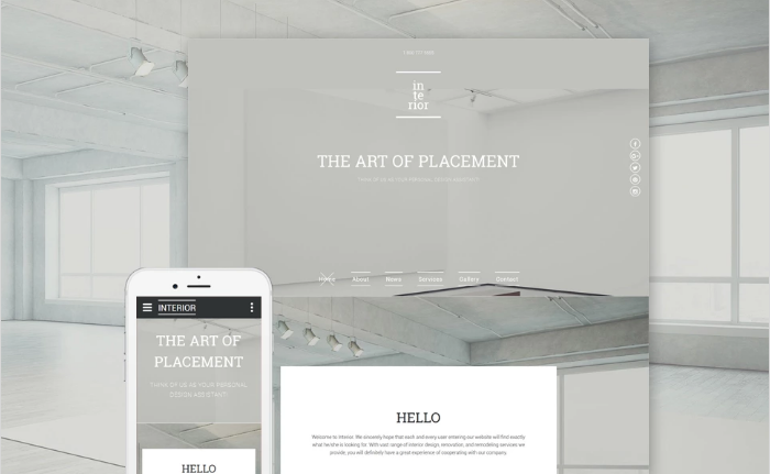 Interior & Furniture Responsive Website Template