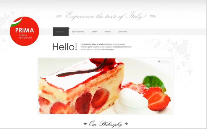 Italian Restaurant PSD Desgin Templates