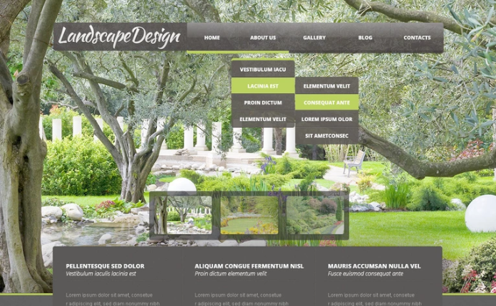 Landscape Design PSD Template