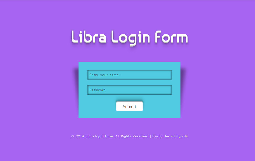 Libra Login Form Responsive Widget Template