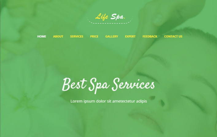Life Spa Bootstrap 4 Web Template