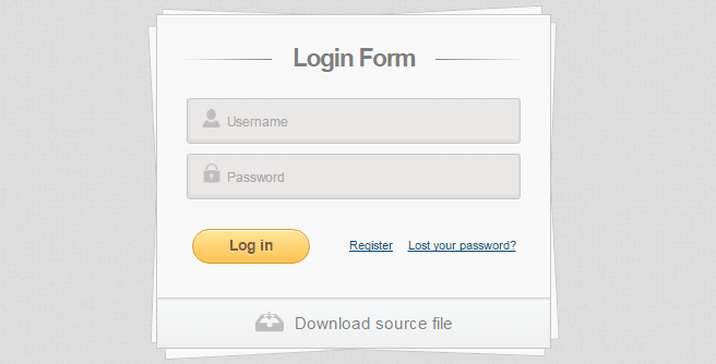 Login form using HTML5 and CSS3