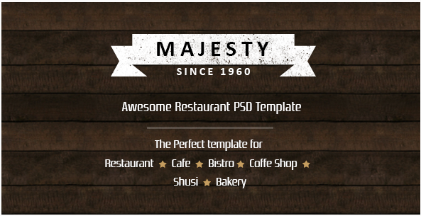Majesty - Awesome Restaurant PSD Template
