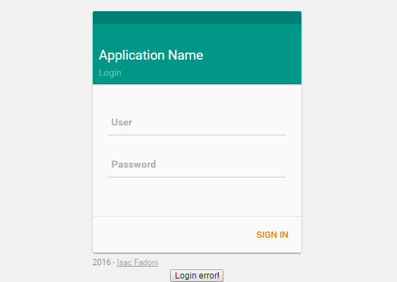 Material Design Login Form