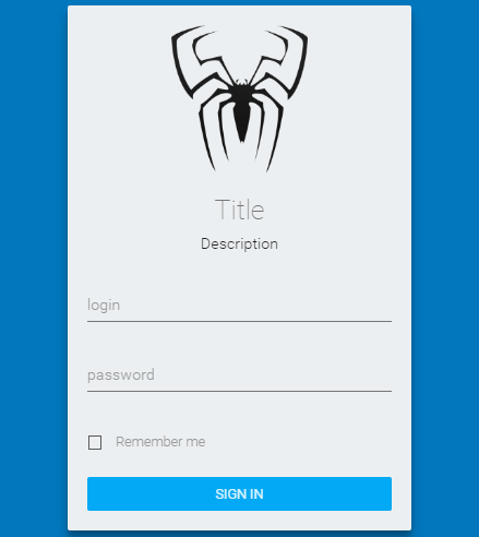 Material Login Form