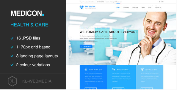 Medicon: Health PSD Design Templates