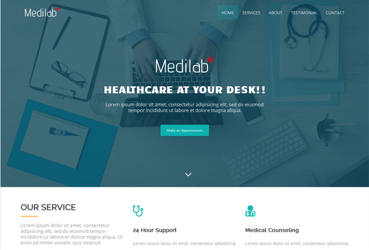 Medilab Free Medical Bootstrap