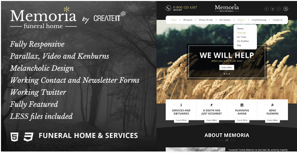 Memoria: HTML5 Website Templates