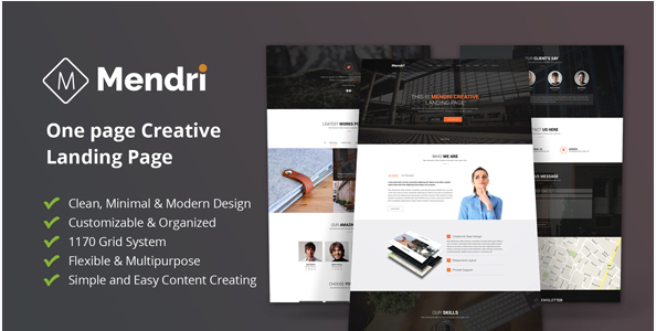 Mendri - Landing Page - PSD Template