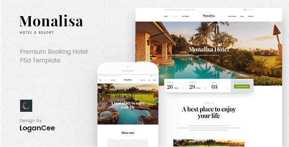 Monalisa: Hotel PSD Design Templates