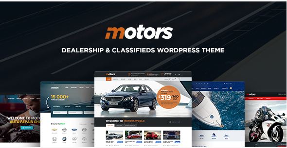 Motors ­- Automotive, Cars, Vehicle, Boat Dealership, Classifieds WordPress Theme