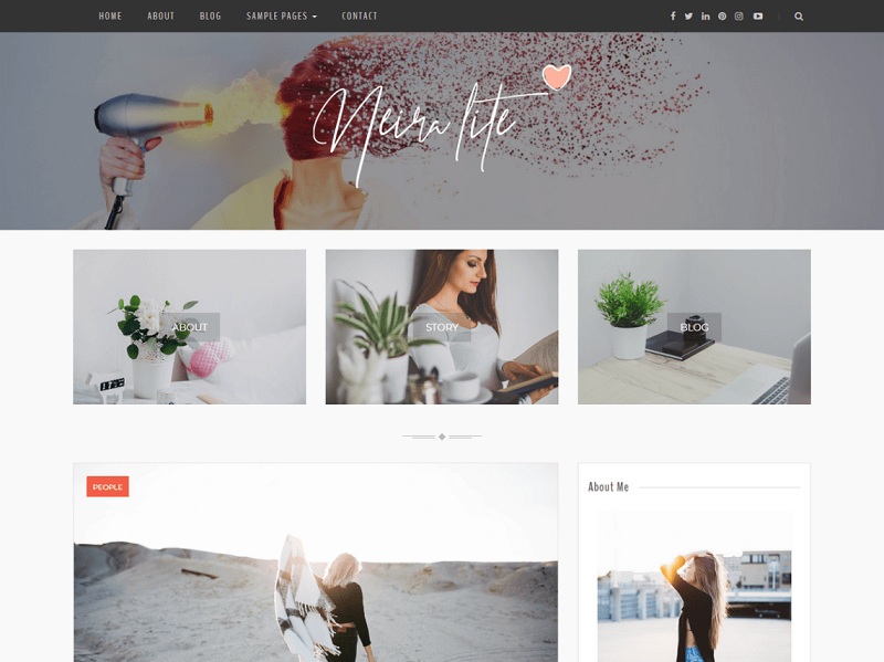 Neira lite: Free Bootstrap WordPress Themes