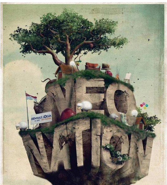 NeoNation: Creative Typography Advertising Examples