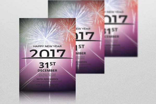 New Year Party Flyer PSD Template
