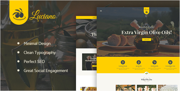 Olive Oil and Vinegars Production WordPress Theme
