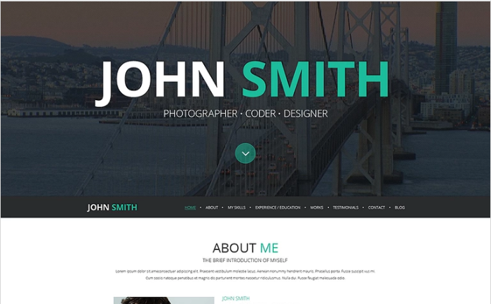 Online CV WordPress Theme