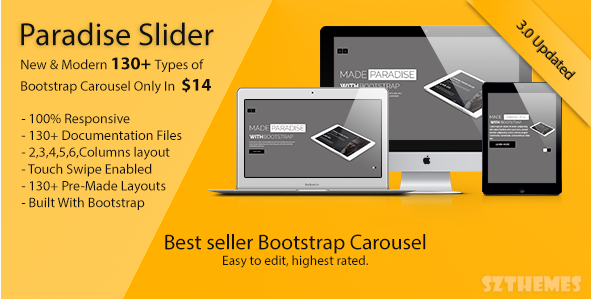 Paradise Slider - Responsive Bootstrap Carousel Plugin