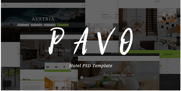 Pavo: Hotel PSD Design Templates