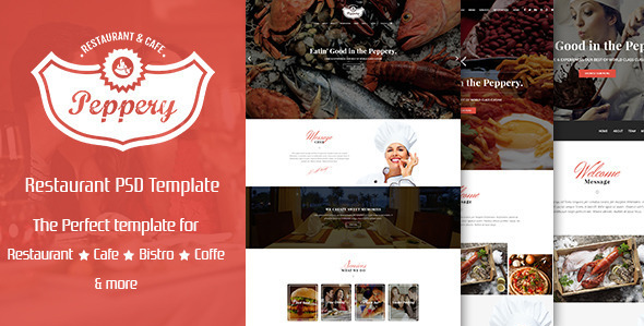 Peppery - Food & Restaurant PSD Template