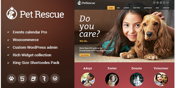 Pet Rescue: WordPress Animals Themes