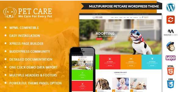 PetCare: Pet Animal WordPress Themes