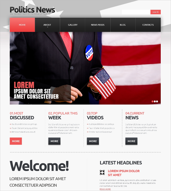 Political News Joomla Template