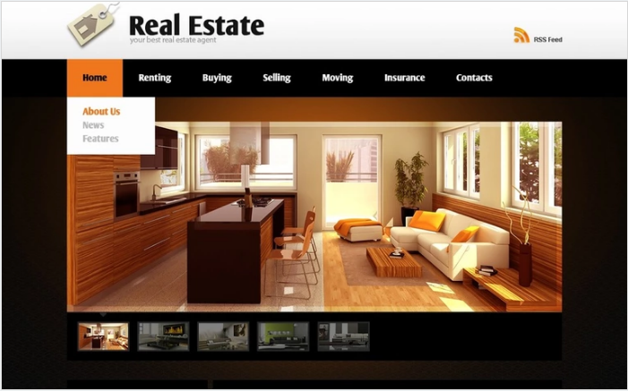  Real Estate Agency PSD Template