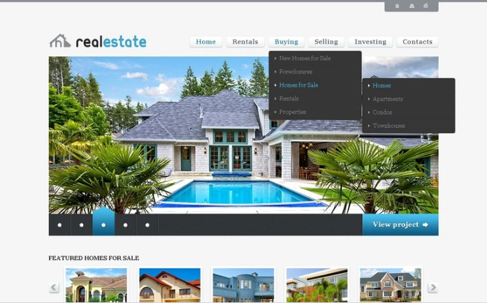  Real Estate PSD Template