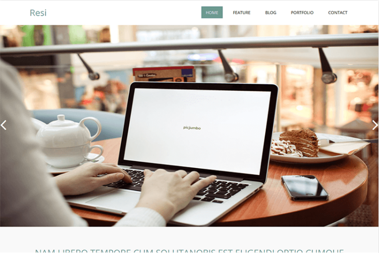 Resi – Free bootstrap HTML template