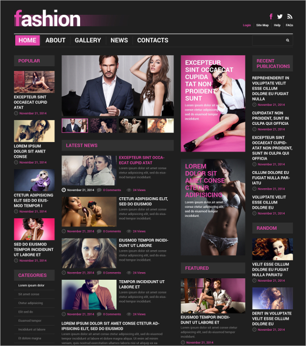 Responsive Fashion Blog News Joomla Template