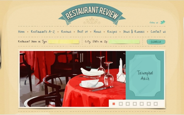 Restaurant Reviews PSD Template