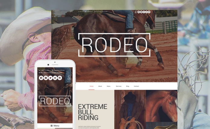 Rodeo Arena: Responsive WordPress Themes