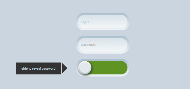 Slide to reveal password