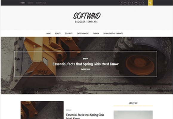 SoftWind-Free Blogger Template