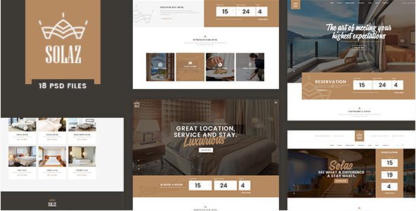 Solaz: Hotel PSD Design Templates