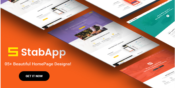 StabApp - App Landing Page - PSD Template