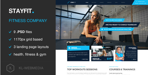 Stayfit - Fitness PSD Template