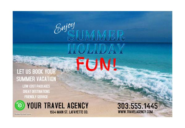 Summer Vacation Traveling Poster