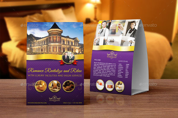 Table Tent Template for Hotel