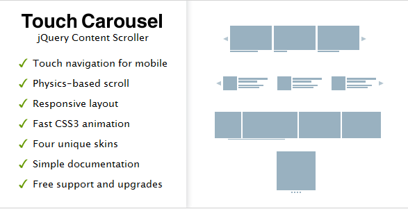 TouchCarousel - jQuery Content Scroller and Slider